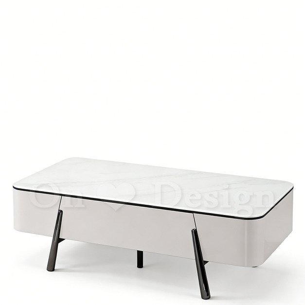 現貨🔥免運🔥奢華風 美式 矮櫃 雷恩 大理石紋 科技石 茶几-130CM