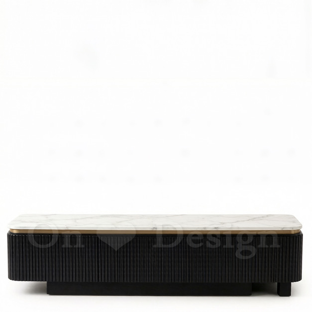 現貨🔥免運🔥奢華風 美式 矮櫃 羅瑟 可伸縮 大理石紋 科技石 電視櫃 -200 CM