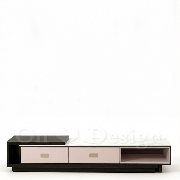 現貨🔥免運🔥奢華風 美式 矮櫃 奧亞 可伸縮 大理石紋 岩板 電視櫃 -219 CM