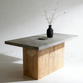 Industrial Table LOFT工業家具 清水模 實木 水泥 中島 餐桌 -200CM_1