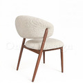 現貨🔥現代 極簡 設計師愛用椅 轉印木紋 咖啡廳 莉亞 米色麻布 餐椅 -胡桃腳_8
