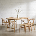 現貨🔥免運🔥北歐 極簡 簡約 風格 LOFT 家具 木 魯夫 餐桌 原木洗白色- 160CM_1