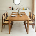 現貨🔥免運🔥北歐 極簡 簡約 風格 LOFT 實木腳 卑爾根 六人座 餐桌 胡桃木色-180CM_4