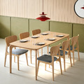 現貨🔥免運🔥北歐 極簡 簡約 風格 LOFT 實木腳 卑爾根 六人座 餐桌 洗白木色-180CM_2
