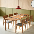 現貨🔥免運🔥北歐 極簡 簡約 風格 LOFT 實木腳 卑爾根 六人座 餐桌 胡桃木色-180CM_1