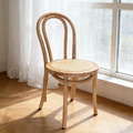 北歐風 經典 籐面 櫸木法式 餐廳椅 實木 18號 藤面 餐椅-原木色_5