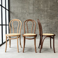 現貨🔥北歐風 經典 籐面 櫸木法式 餐廳椅 實木 18號 藤面 餐椅-深胡桃木色_5