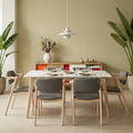 特價-北歐極簡 設計款 餐廳椅 反拍餐椅 皮革專區 鐵 洗白木色/灰皮 (複刻版)_4