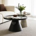 現貨🔥北歐風格 客廳 咖啡桌 普普風 兩件式 大黑小灰 蘑菇托盤 邊几 茶几_2