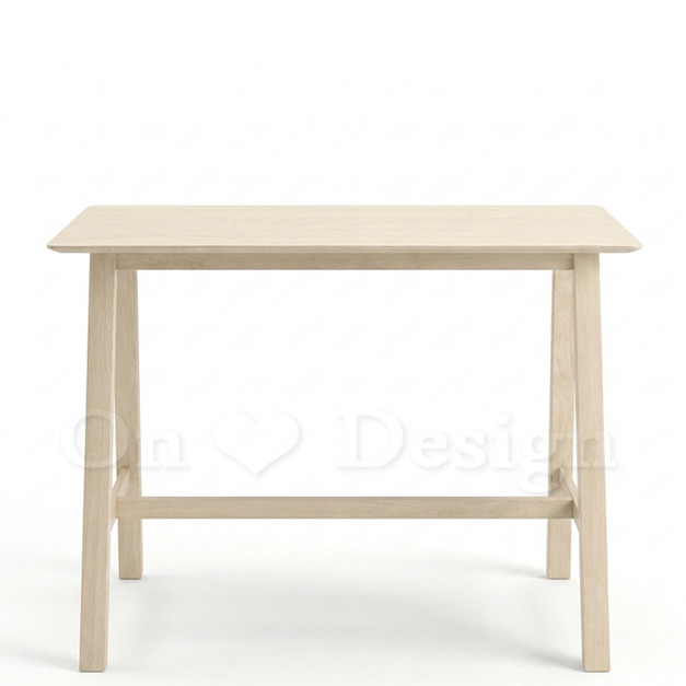 現貨🔥北歐 極簡風格 LOFT 餐廳桌 可亞 橡膠木 中島吧檯桌 洗白木色 - 120CM