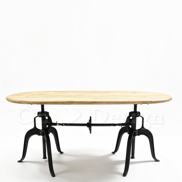 現貨🔥免運🔥印度手工家具 RH風格 經典製 實木 鑄鐵 布朗升降餐桌-180CM