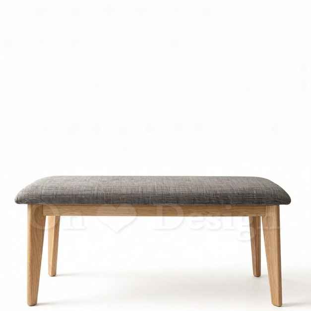 現貨🔥北歐 小清新 簡約 實木 和風 軟墊 雙人椅凳 原木色 長凳 110CM -灰墊