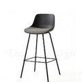 現貨🔥北歐風 小清新 輕工業風 多彩 普普風格 拓特 軟墊 靠背 吧檯椅 黑色-70H