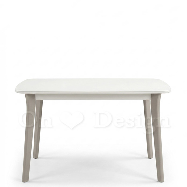 現貨🔥美式 餐廳桌 書桌 耐高溫 實木腳 云灰 岩板 餐桌 -130CM