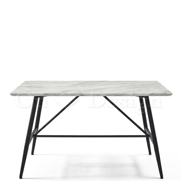 現貨🔥大理石紋 美式 極簡 餐廳桌 書桌 石紋貼皮 萊克  餐桌 -140CM 
