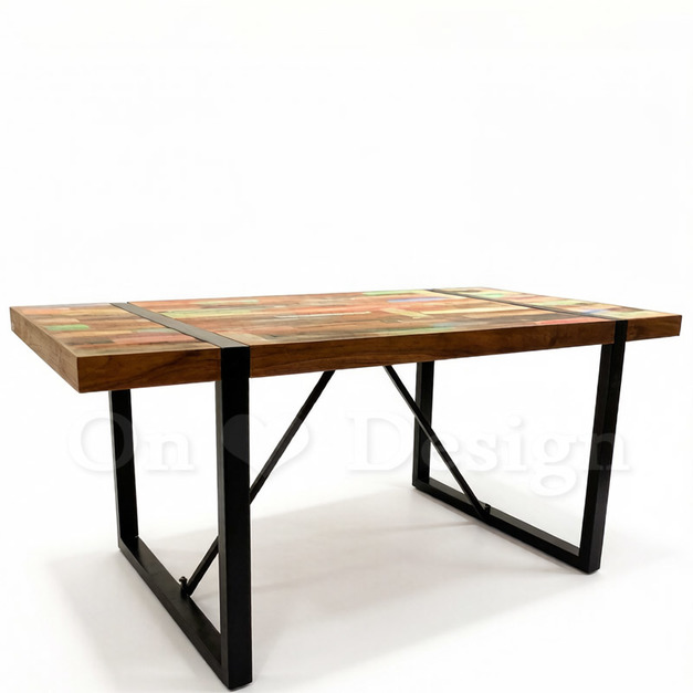 現貨🔥免運🔥印尼手工家具 法式 復古工業風 公路 柚木家具 路加 餐桌 -180