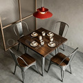 法國復古LOFT工業風tolix a chair 經典鐵椅 餐椅 帶榆木 木版-銀_3