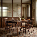 現貨🔥歐洲進口品牌 POLISH FAMEG Furniture 設計款 A-0537 溫莎無扶手餐椅 - 胡桃色_2