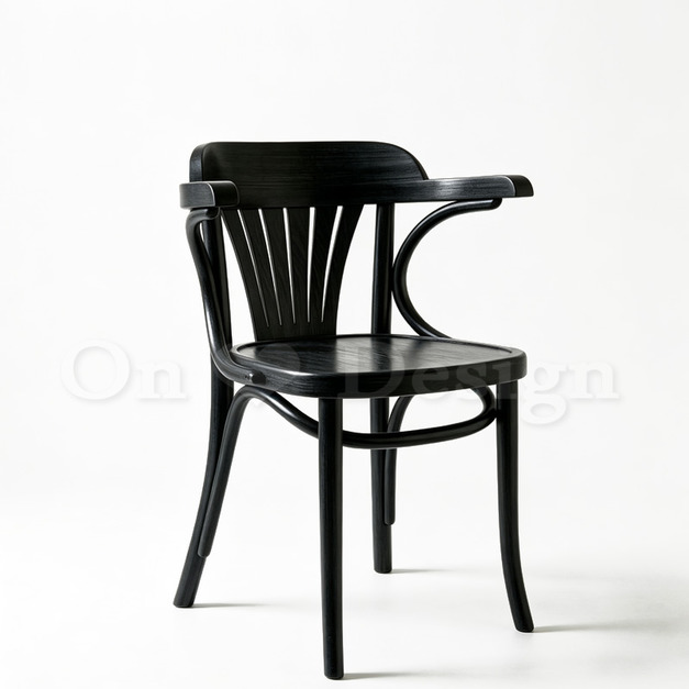 現貨🔥歐洲進口品牌 POLISH FAMEG Furniture 設計款 B-165 彎木扶手餐椅 - 黑色