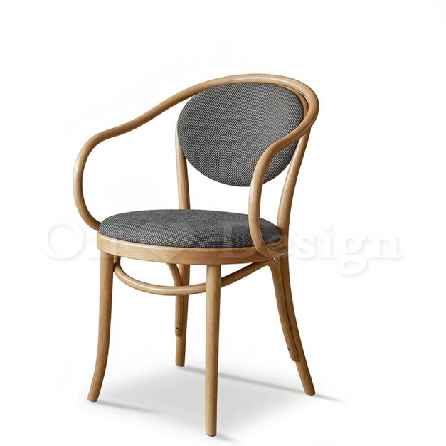 現貨🔥歐洲進口品牌 POLISH FAMEG Furniture 設計款 B-9/1 彎木扶手餐椅 - 原木色 椅墊版