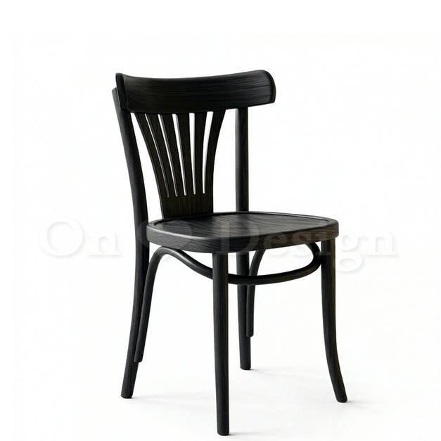 歐洲進口品牌 POLISH FAMEG Furniture 設計款 A-788 FAN  彎木無扶手餐椅 - 黑色