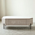 現貨🔥 免運🔥 奢華風 美式 咖啡桌 莫克爾 大理石紋 玻璃 帶抽屜 茶几-130 CM_3