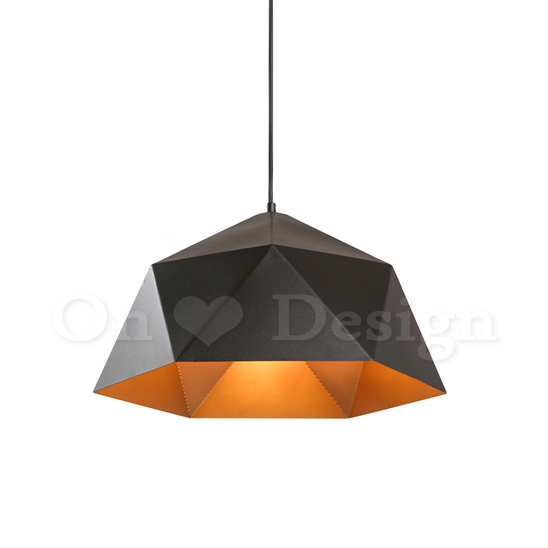 丹麥設計Loft北歐設計師的燈款金屬鐵摺紙吊燈黑色-小號