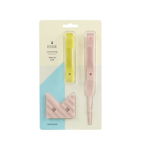 日本MEROWARE ESSIE 百搭隨身防掉帶 - 檸檬黃+櫻花粉