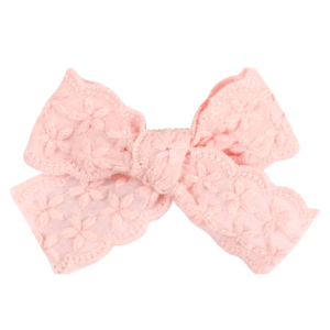 LUNA 刺繡蕾絲蝴蝶結髮夾 AZJJBOW-34-TM