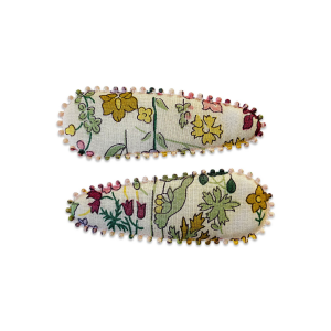 Pixie 碎花布面髮夾(L) 1組2入  AZJJ-483-LL