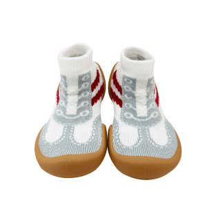 韓國 Ggomoosin 學步襪鞋 - 跑跑球鞋 (灰)