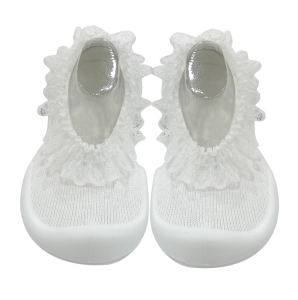 韓國 Ggomoosin 學步襪鞋 - 奶油蕾絲 