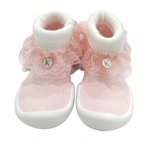 韓國 Ggomoosin 學步襪鞋 -  粉紅蕾絲