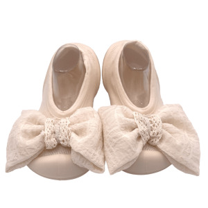 韓國 Ggomoosin 學步襪鞋 -  香草蝴蝶結 (短版)