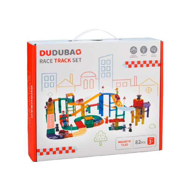 台灣Dudubao  五感繪本磁力片- 極速賽道