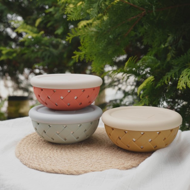 日本 MEROWARE TAMI 不鏽鋼兒童隔熱碗三件組 + 餐袋優惠 (再加送韓風姓名吊牌)