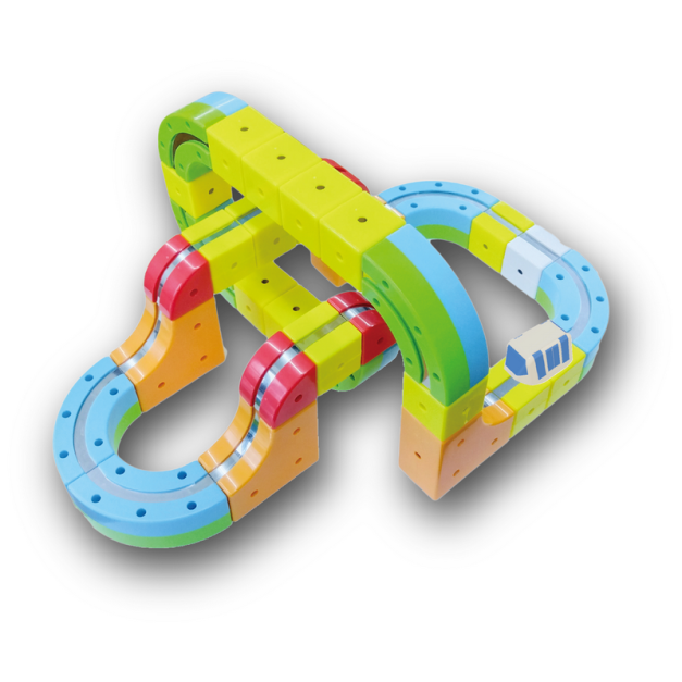 日本 RAILCUBE 磁力軌道火車 [台灣總代理] -  盒裝入門款 / 磁力火車原創品牌 / 日本最新流行、通過美國玩具協會 STEAM認證、真正360度的軌道火車