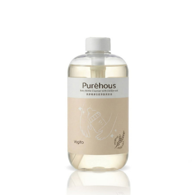 台灣Vogito Pur&eacute;hous  燕麥親膚奶瓶食器清潔液-補充瓶800ml