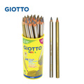 【義大利 GIOTTO】MEGA 六角胖金銀色鉛筆(24支)附筆筒