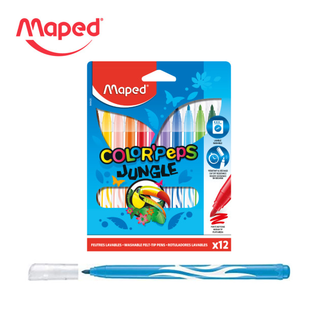 【法國Maped】學用細頭彩色筆12色