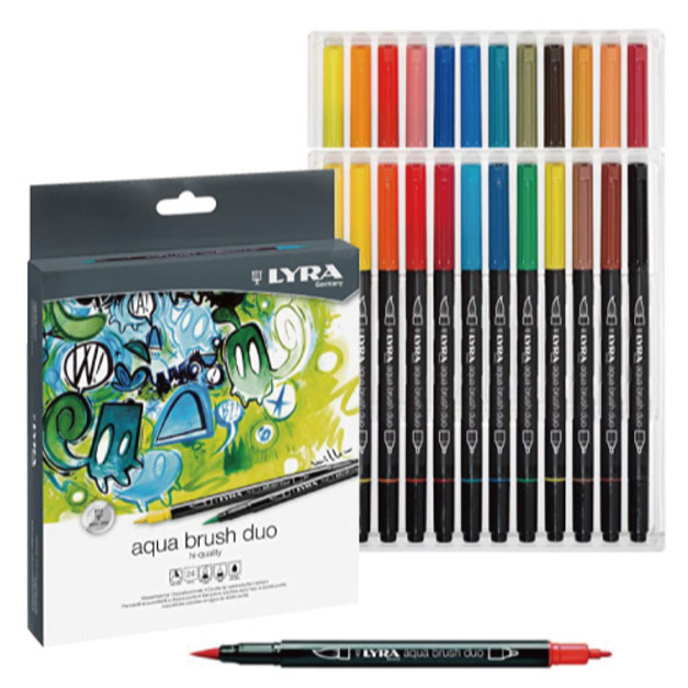 ★絕版品出清【德國LYRA】Aqua Duo雙頭藝術筆24色