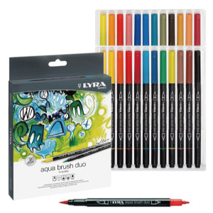 ★絕版品出清【德國LYRA】Aqua Duo雙頭藝術筆24色