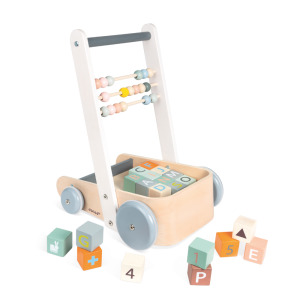 ★福利品【法國Janod】北歐簡約木玩-ABC跟我走(盒損)