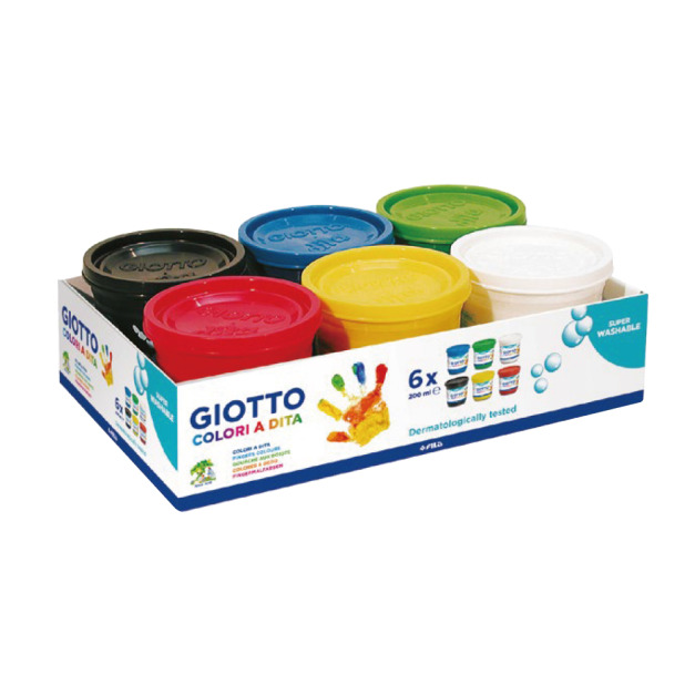 ★福利品【義大利GIOTTO】幼兒安全手指膏-6色-200ml (黃色少量)