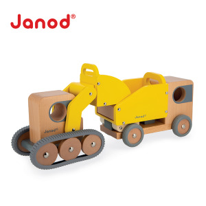 【法國Janod】城市冒險-推土機與砂石車