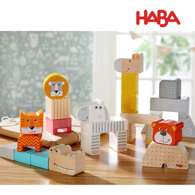 ★福利品【德國HABA】動物大遊行積木25pcs-瑕疵(缺件)