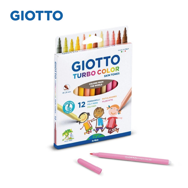 【義大利 GIOTTO】膚色細字彩色筆12色