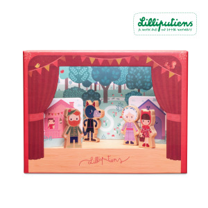 &oplus;送禮選物【比利時Lilliputiens】磁力劇場-小紅帽/三隻小豬(限量)