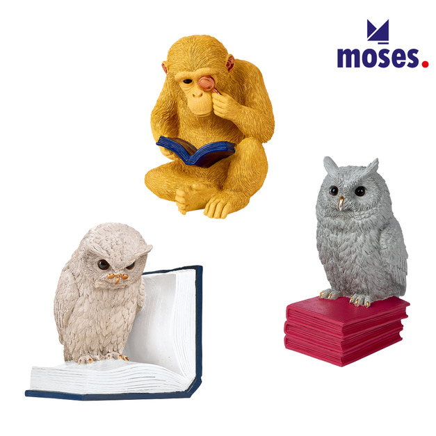 【德國Moses】時尚書擋-貓學士/猴博士/知識家(三款可選)