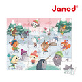 【法國Janod】厚片拼圖-雪地派對 36pcs_1
